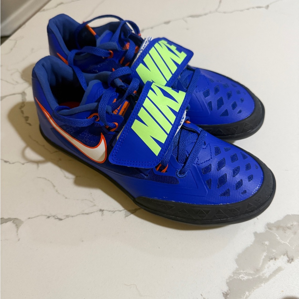 Nike Men’s Size 4.5 Zoom Rival SD 4 Track & Field Throwing Shoes Blue 685134-400